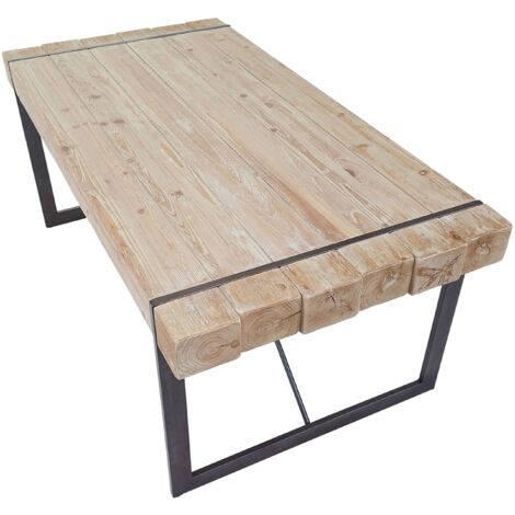 Esszimmertisch HHG-892, Esstisch Tisch, Tanne Holz rustikal massiv MVG-zertifiziert naturfarben 80x200x90cm