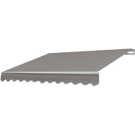 Alu-Markise HHG-986, Gelenkarmmarkise Sonnenschutz 5x3m Polyester, grau-braun