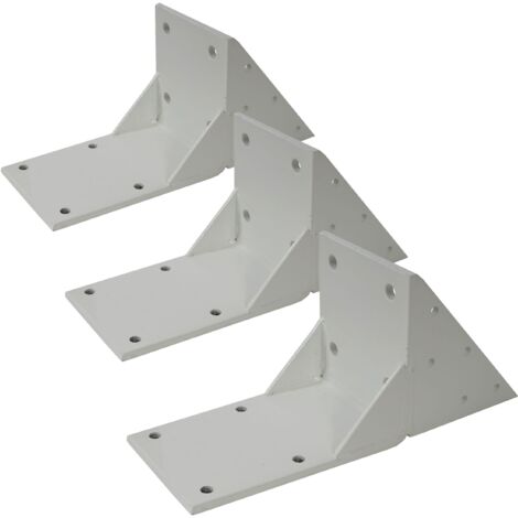 3er-Set Dachsparrenadapter für Kassetten-Markise HHG-658, Dachsparren Halterung Adapter weiß