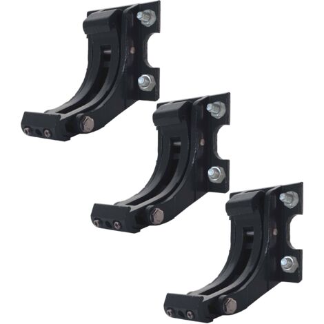 3er-Set Wandhalterung für Markise HHG-606, Wandkonsole Wandmontage Adapter anthrazit