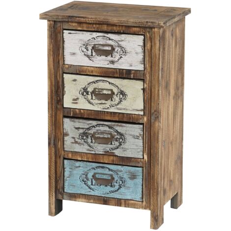 Kommode Leiria Schubladenkommode Schrank Shabby-Look, Vintage, 79x48x33cm