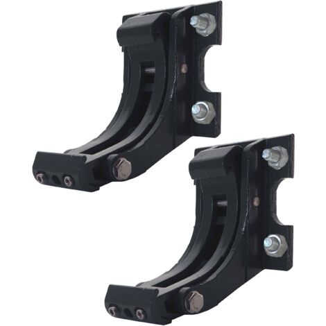 2er-Set Wandhalterung für Markise HHG-432, H123, Wandkonsole Wandmontage Adapter anthrazit