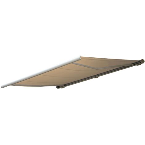 Elektrische Kassettenmarkise HHG-432, Markise Vollkassette 4x3m Polyester Creme