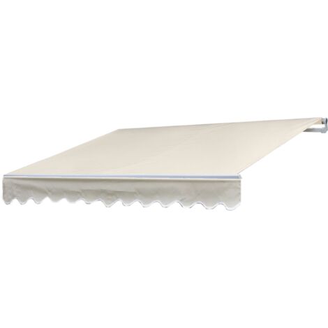 Alu-Markise HHG-986, Gelenkarmmarkise Sonnenschutz 5x3m Acryl Creme