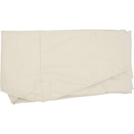 Ersatz-Bezug für Deluxe Ampelschirm HHG-693,Sonnenschirmbezug rund Ø 3m creme ohne Flap