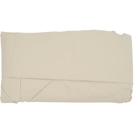 Sonnenschirmbezug HHG-692, 8 Streben rund Ø4m 220g/m² Polyester, Ersatz-Bezug z.B. für Ampelschirm HHG-692 creme-beige