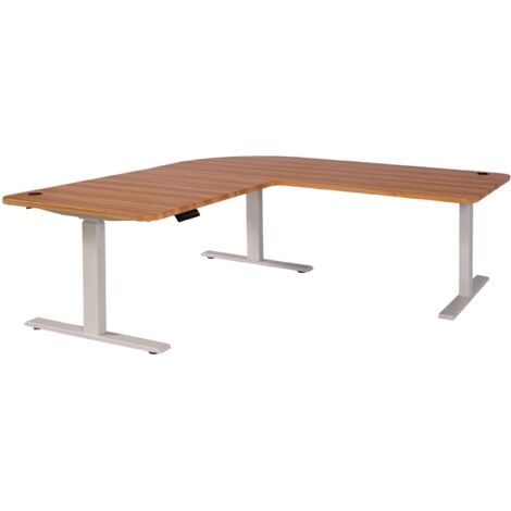 Tischplatte HHG-775 für Eck-Schreibtisch, Schreibtischplatte, 90° MVG-zertifiziert eichefarben