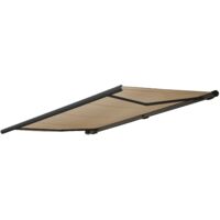 Elektrische Kassettenmarkise HHG-432, Markise Vollkassette 4x3m Polyester Creme, Rahmen anthrazit