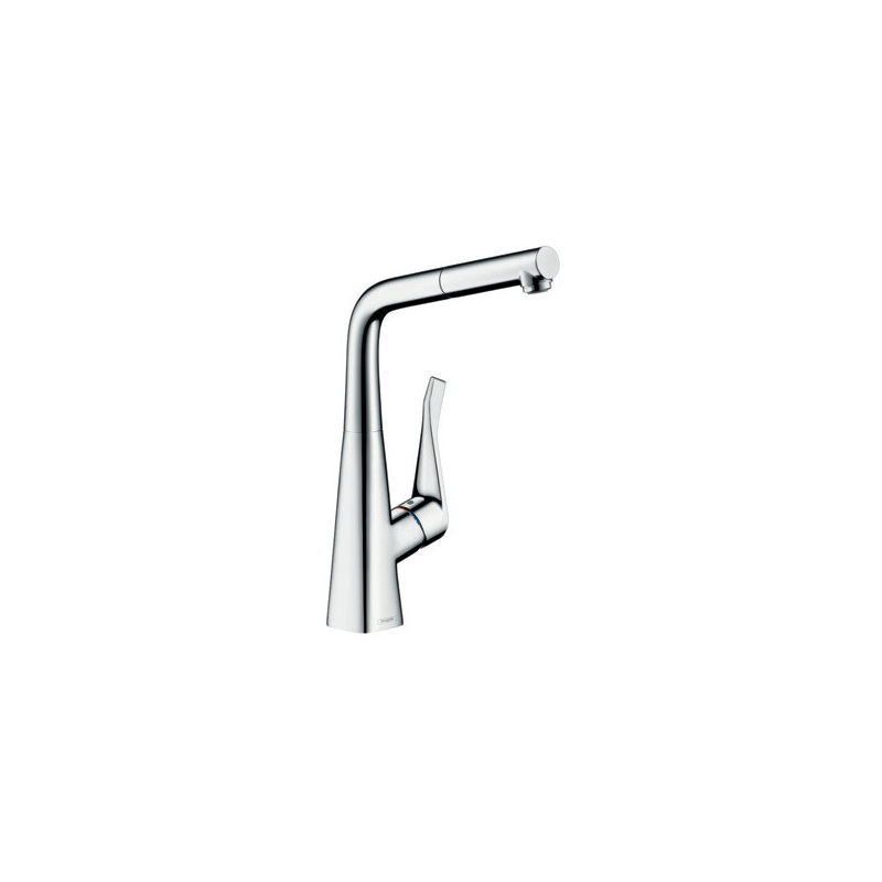 Robinet cuisine GROHE Mitigeur cuisine Minta 2 jets Bec haut chrome  douchette extractible 30274000