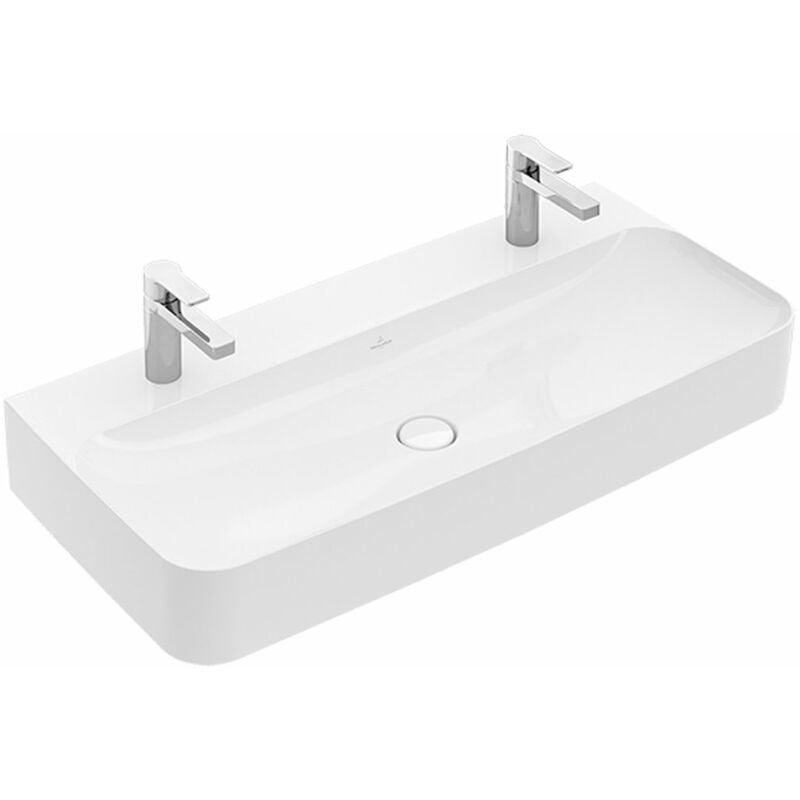 Lave-mains d'angle en Solid Surface TWG70 - blanc mat - 50 x 50 x 28 cm