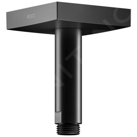 Keuco Edition 300 - Bras de douche au plafond, longueur 100 mm, noir mat 53089370102
