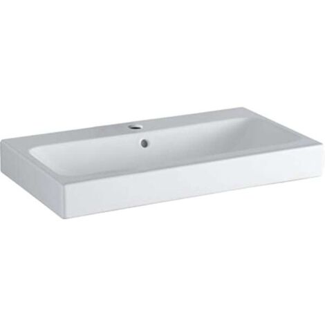 Geberit iCon - Lavabo 1 trou, 750x485 mm, avec Keratect, blanc 124075600