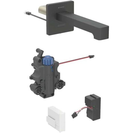 Geberit 116297141 Brenta robinet lave-mains, montage mural, alimentation secteur (1/2)