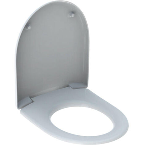 Geberit – Siège de WC avec abaissement automatique – Duroplast – Fixation par le haut – Entraxe 15,5 cm – Finitions blanc, manhattan, pergamon
