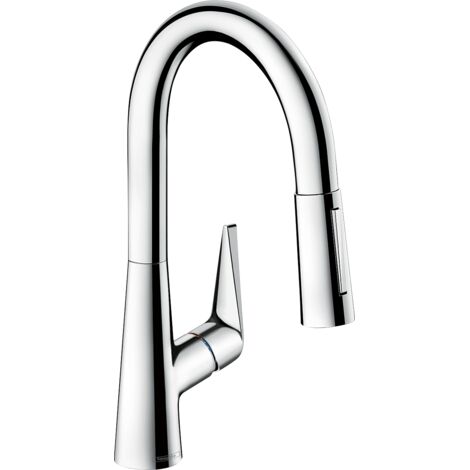 Hansgrohe – Mitigeur de cuisine avec douchette extractible 2 jets chromé – Hauteur 160mm – Débit 11 l/min – 72815000