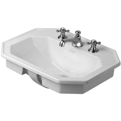 Duravit 1930 lavabo encastré, 58x47cm, avec trop-plein, 1 trou de