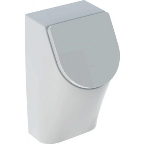 Geberit – Urinoir mural avec couvercle – Arrivée et sortie arrière – Siphon invisible – Fixation cachée – Rincage automatique 0,5 l