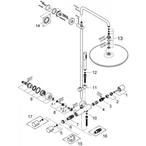 Grohe  Rainshower système de douche 400 avec pomme de douche