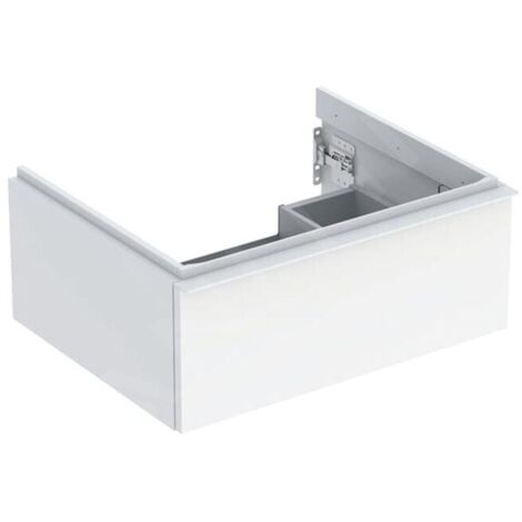 Meuble sous lavabo 60 cm Geberit iCon 1 tiroir poignée Blanc Blanc brillant - GEBERIT 502.310.01.1 (1/2)