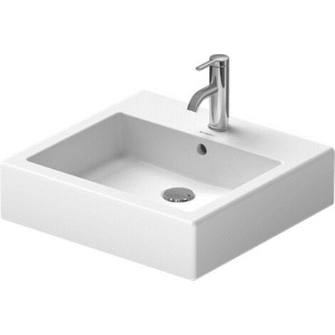 Lavabo Duravit Vero 600mm, poli avec trop-plein, avec banc à trou