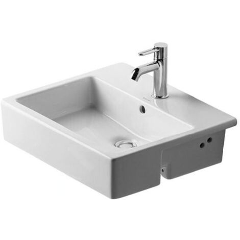 Duravit semi-encastré Vero 55 cm, avec trop-plein, avec banc de (1/5)