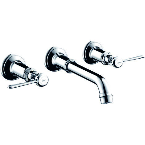hansgrohe AXOR MONTREUX mitigeur lavabo 3 trous encastré, montage (1/4)