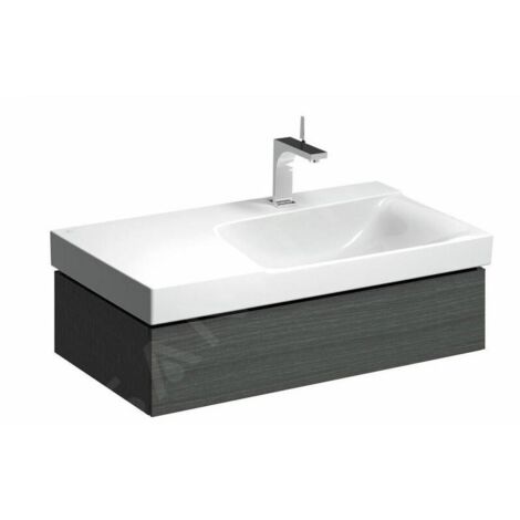 Geberit Xeno 2 armoire sous lavabo avec découpe siphon à droite, (1/2)