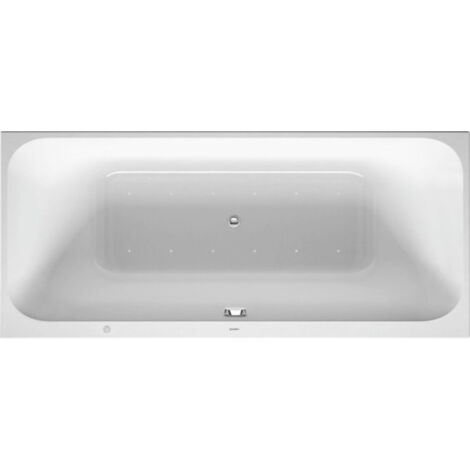 Baignoire balnéo Duravit Happy D.2, version à encastrer, 2 pentes
