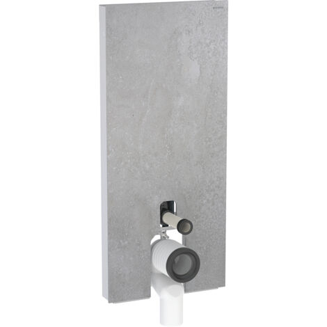 Geberit Monolith - Panneau sanitaire pour WC à poser, 114 cm, alimentation par le dessous, aspect béton 131.033.JV.5