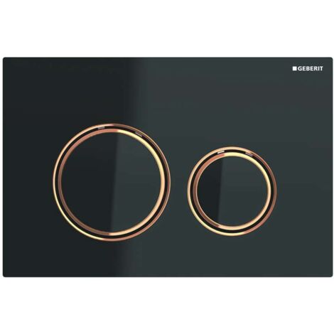 Geberit Sigma21 - Plaque de déclenchement 2 touches, noir / or rouge 115.650.SJ.1