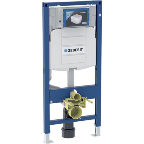 Geberit – Bâti support WC suspendu 112cm – Réservoir encastré avec rinçage 1/2 – Installation facile dans cloisons sèches – Cadre acier revêtu