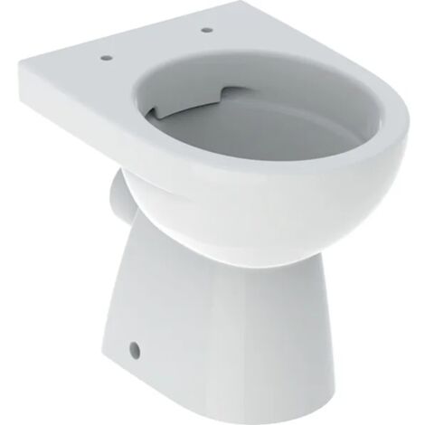 Cuvette WC au sol Geberit Renova, sortie horizontale, semi-carénée, Rimfree, 49cm, Blanc