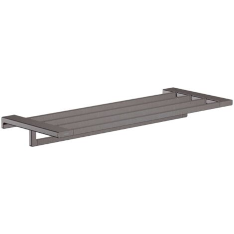 Hansgrohe AddStoris - Étagère avec porte-serviette, longueur 65 cm, chrome noir brossé 41751340