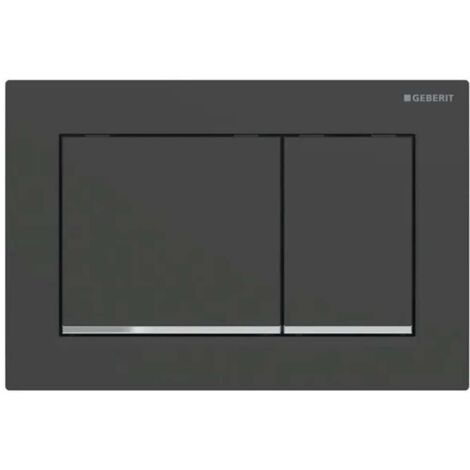 Geberit Omega20 - Plaque de déclenchement, noir mat / chrome brillant 115.080.14.1