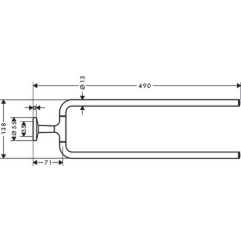 hansgrohe AXOR Universal Circular porte-serviettes, à deux bras,