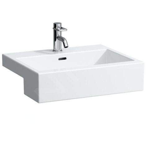 LAUFEN Living City lavabo semi-encastré, avec trop-plein, 1 trou (1/3)