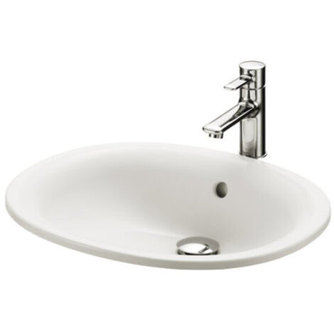TOTO lavabo encastré, rond, sans trou pour robinetterie, avec