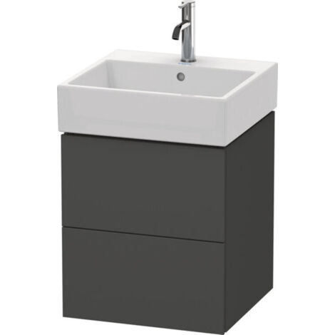 Duravit L-Cube Meuble sous-lavabo suspendu, 2 tiroirs, 48,4 x (1/5)