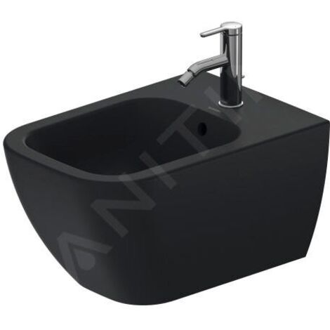 Duravit Happy D.2 - Bidet suspendu, 365x540 mm, trou pour robinetterie, anthracite mat 2258151300