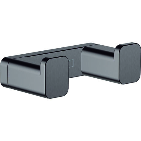 HANSGROHE ADDSTORIS CROCHET DOUBLE, NOIR CHROMÉ BROSSÉ, 41755340