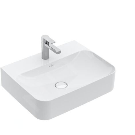 Villeroy & Boch 41686LR1 WT Finion 600x470mm rectangulaire 1 trou lavabo sans robinetterie (1/5)