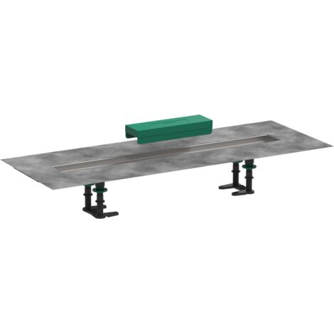 Hansgrohe – Kit d'installation caniveau de douche 70 cm – Acier inox 304 – Membrane d'étanchéité prémontée – Pieds réglables pour installation facile