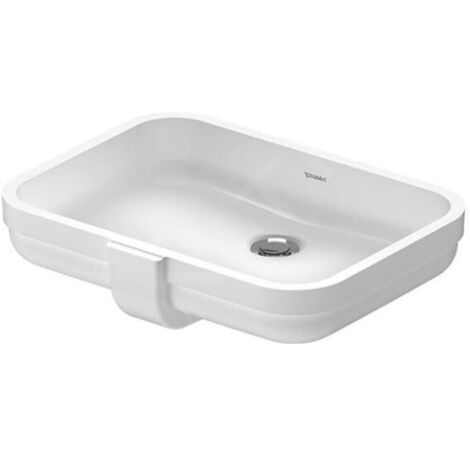 Ravak Classic Slim - Lavabo 60x45 Mm, Avec Trop-plein, Trou Pour Robinetterie Blanc Xjx01160004