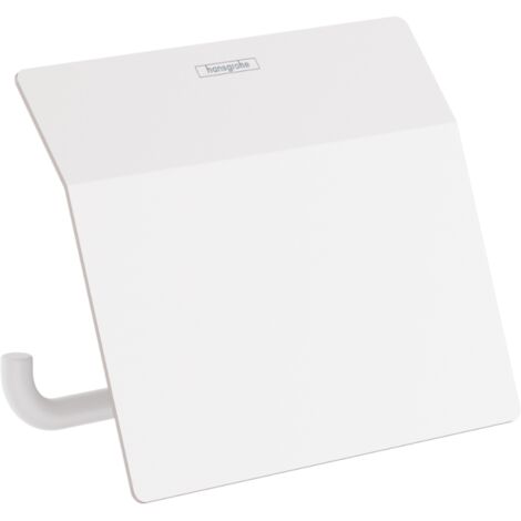 Hansgrohe AddStoris - Porte-papier toilette avec couvercle, blanc mat 41753700