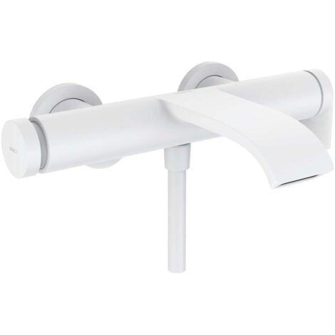 Hansgrohe – Mitigeur de baignoire blanc mat – Cartouche céramique – Débit 19,4 l/min – Montage mural – 75420700