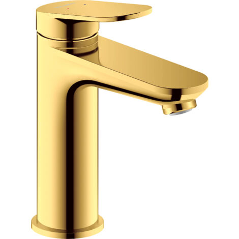 Mitigeur lavabo DUVARIT Wave M sans vidage doré poli