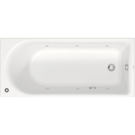 Duravit D-Neo baignoire balnéo, à encastrer, 1 pente de dossier, (1/2)