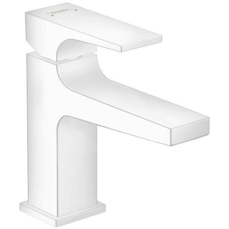 Hansgrohe Metropol - Mitigeur de lavabo avec bonde Push-Open, blanc mat 32500700