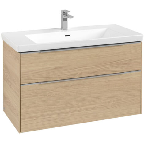 Villeroy & Boch Subway 3.0 armoire sous lavabo, 2 tiroirs, (1/5)