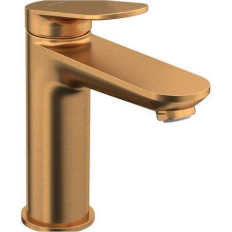 Duravit – Mitigeur de lavabo rond sans vidage – Finition bronze brossé – Bec mousseur avec EasyClean – Débit 5 l/min à 3 bars